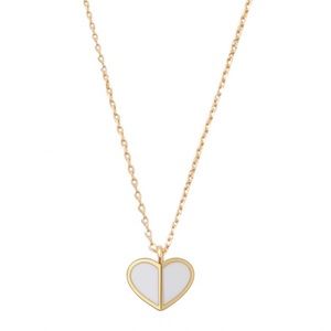 KATE SPADE • White Heritage Heart Necklace